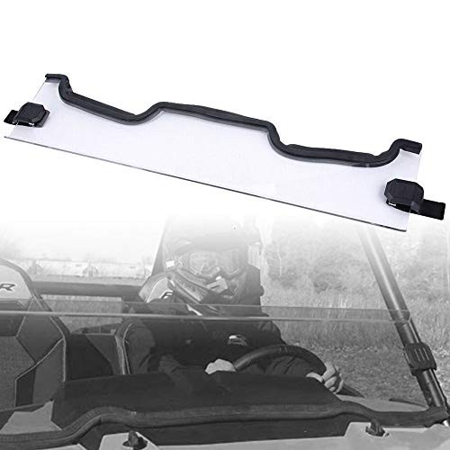 Clear Half Windshield Heavy Duty Scratch Resistant Windscreen with Two Clamps