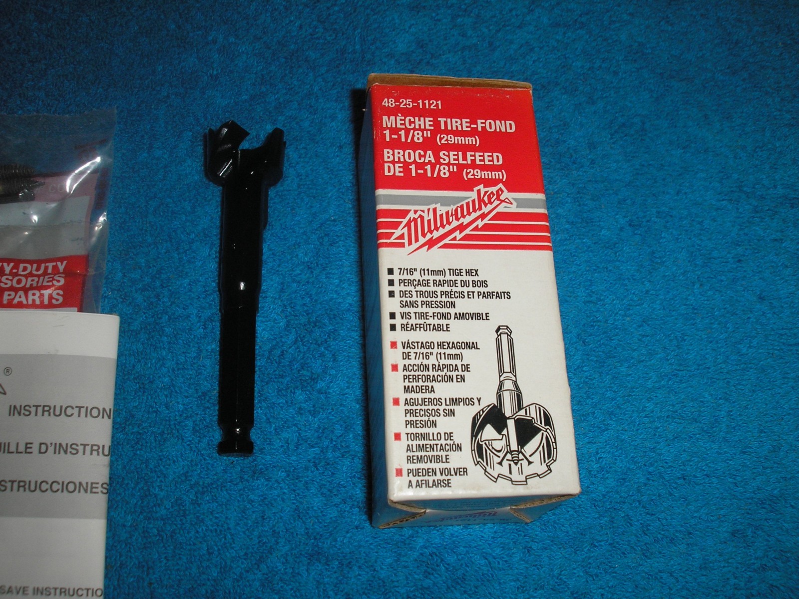NEW Milwaukee 48-25-1121- Heavy Duty Self-Feed Selfeed Bit 1-1/8" (29mm)