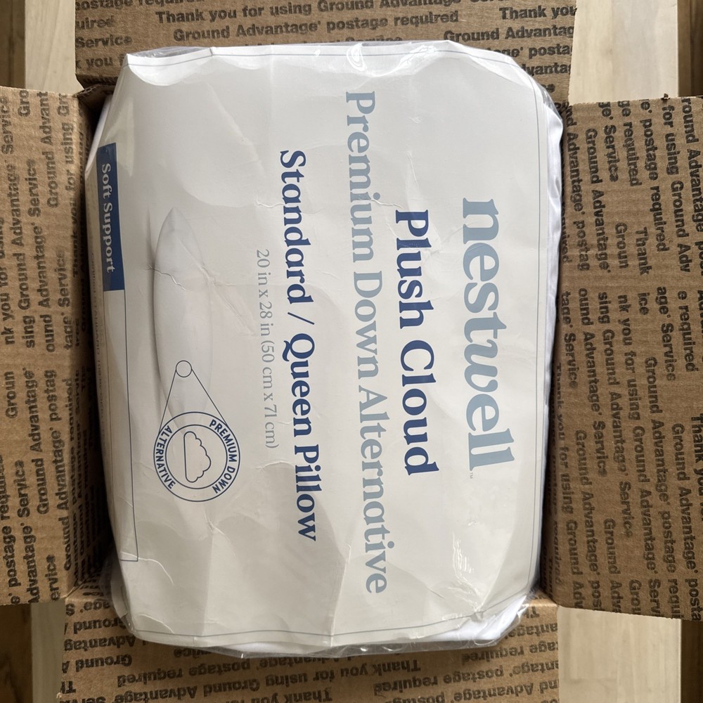 NESTWELL PLUSH CLOUD Soft support Premium Down Alternative Pillow Standard/Queen