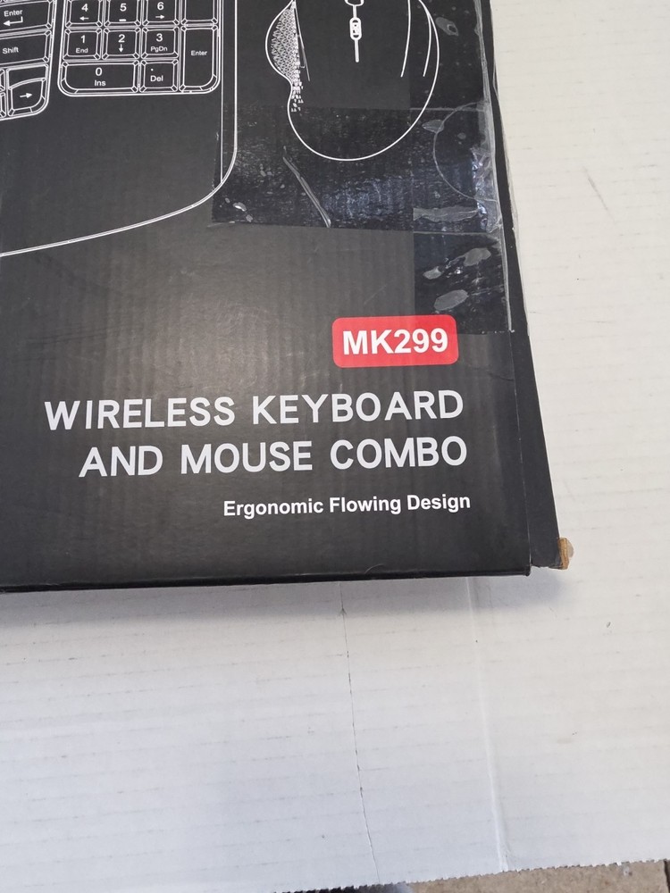Wireless Ergonomic Keyboard & Mouse Combo Mk299 No Dongle