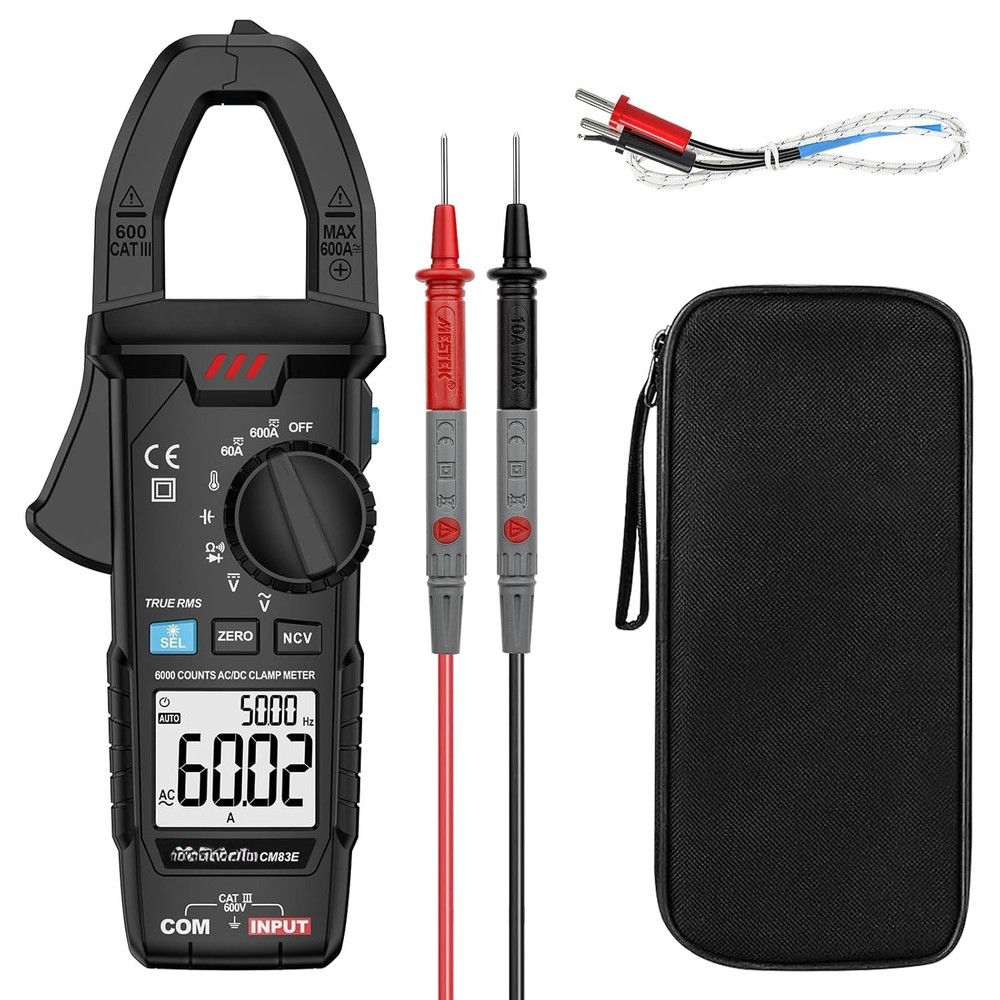 Digital Clamp Meter Multimeter TRMS 6000 Counts Voltage Tester Amp Volt Meter