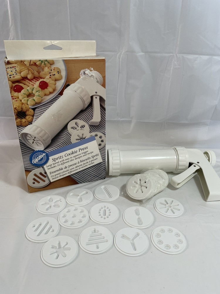 Wilton Spritz Cookie Press 12 Discs & Bonus Discs