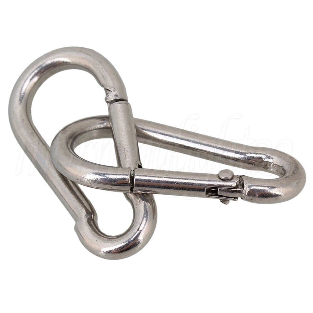 100pcs Spring Snap Hook for Chain Connection Wire Rope Quick Hanging
