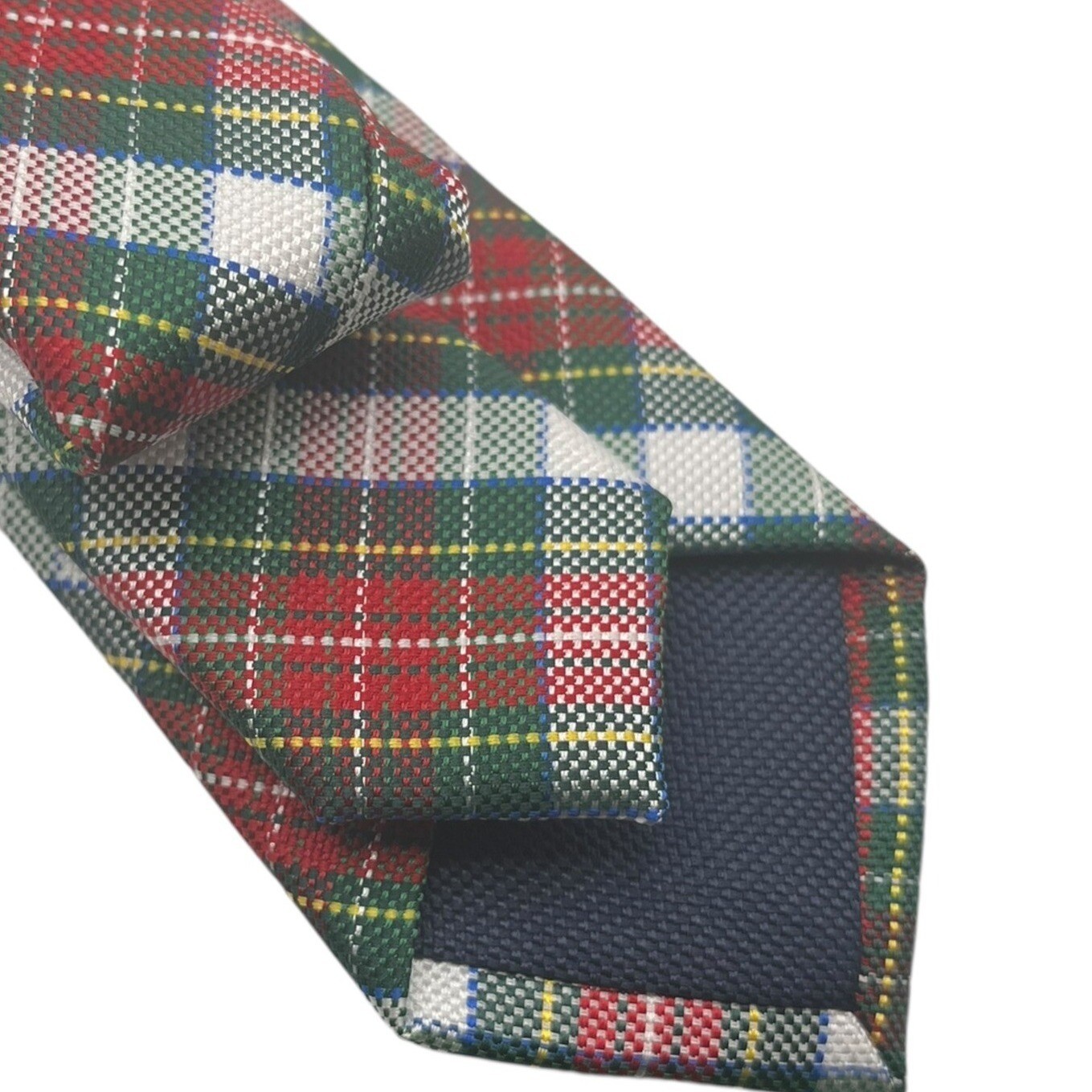 Tommy Hilfiger Holiday Tartan Tie Boys Red Multi Bar Tack Keeper Loop Holiday
