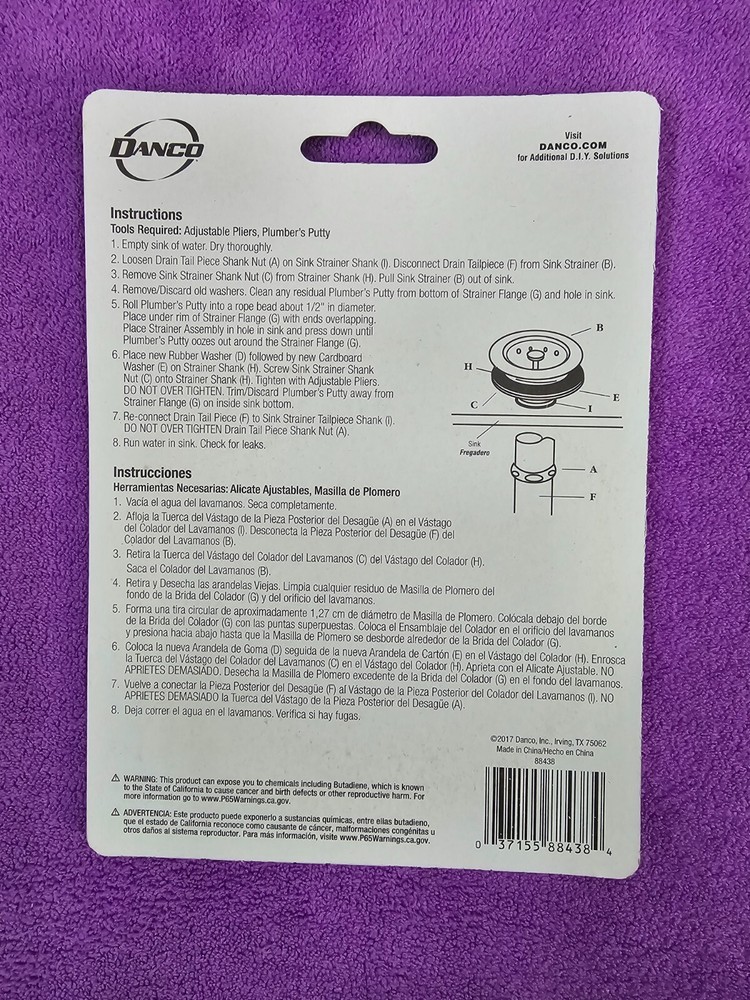 (3) Danco 88438 Sink Strainer Washers (2-Pack)