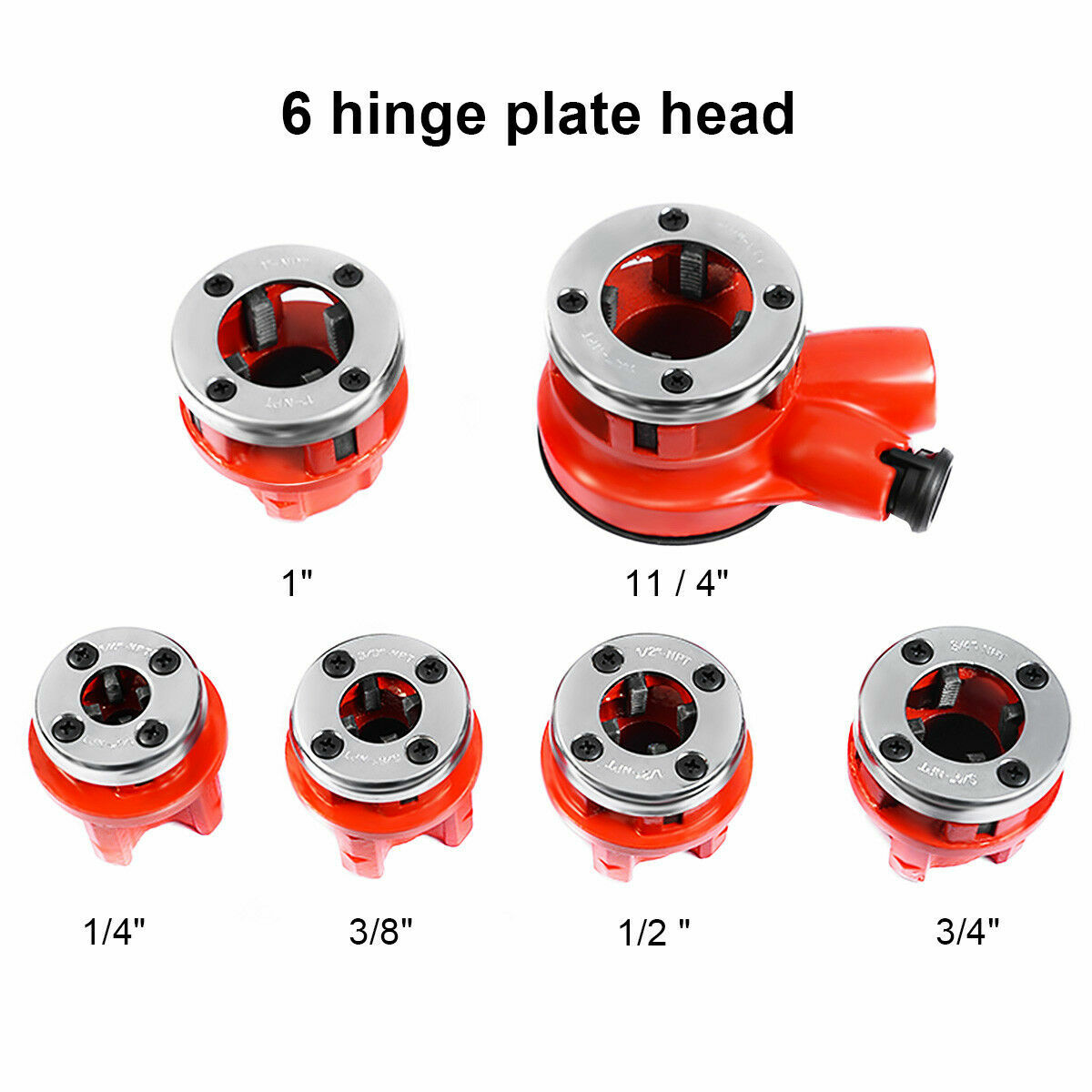 IRONMAX New Ratchet Ratcheting Pipe Threader Kit Set w/ 6 Dies and Storage Case