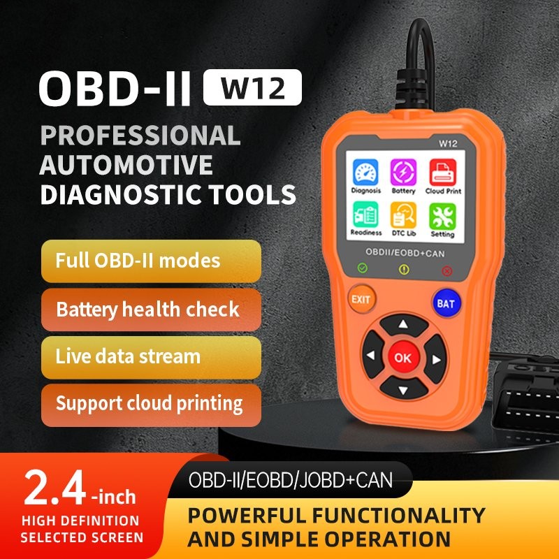 FISONA W12 5600 OBD2 Scanner ABS SRS EPB Code Reader All System Diagnostic Tool