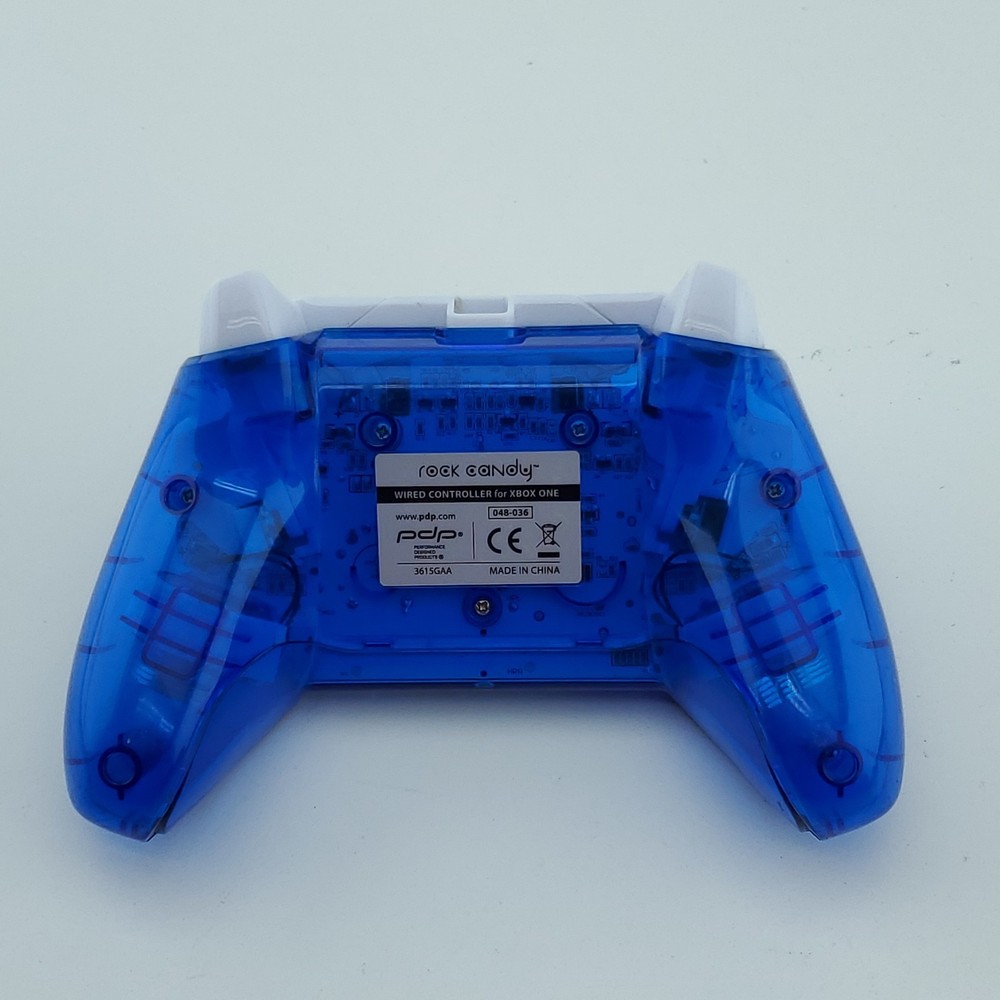 PDP 048-036 Rock Candy Wired Gaming Controller Clear Blue For Xbox One & PC