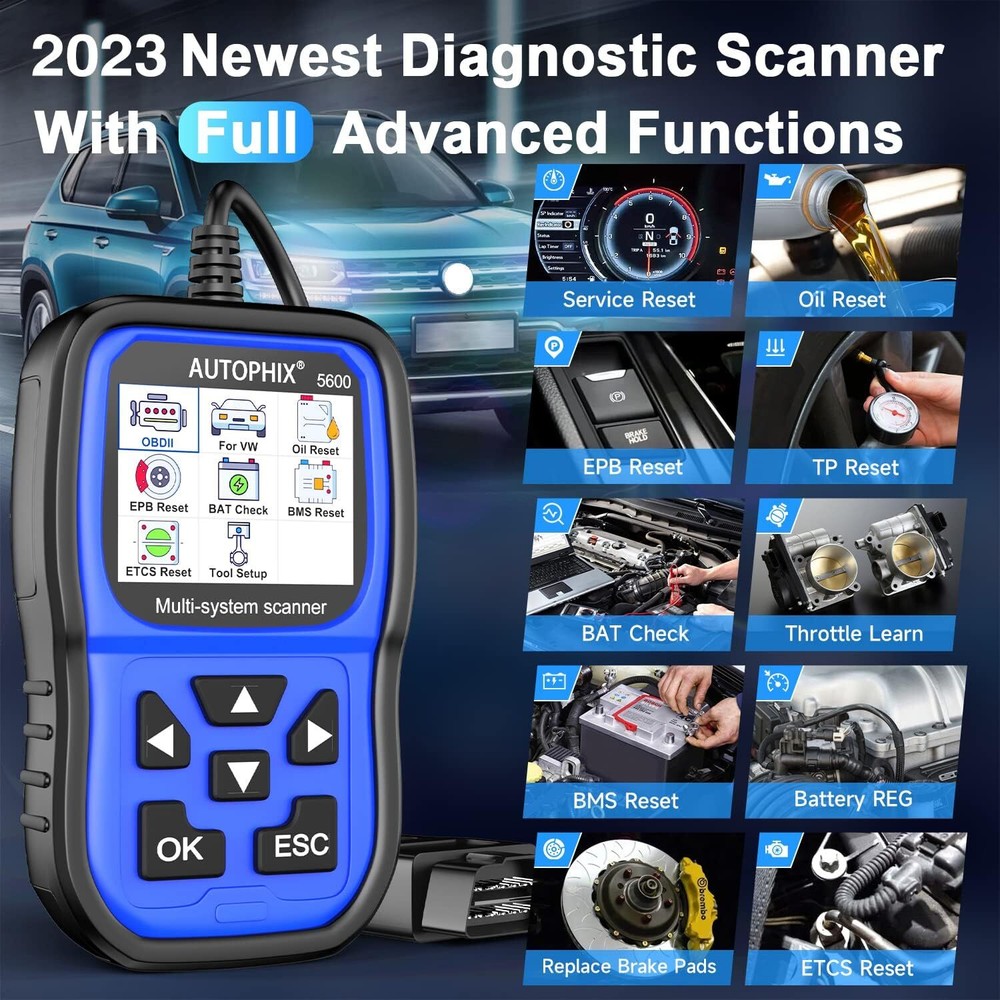 AUTOPHIX 5600 Diagnostic Scan Tool Code OBD2 Scanner ABS EPB TPMS SAS Oil Reset