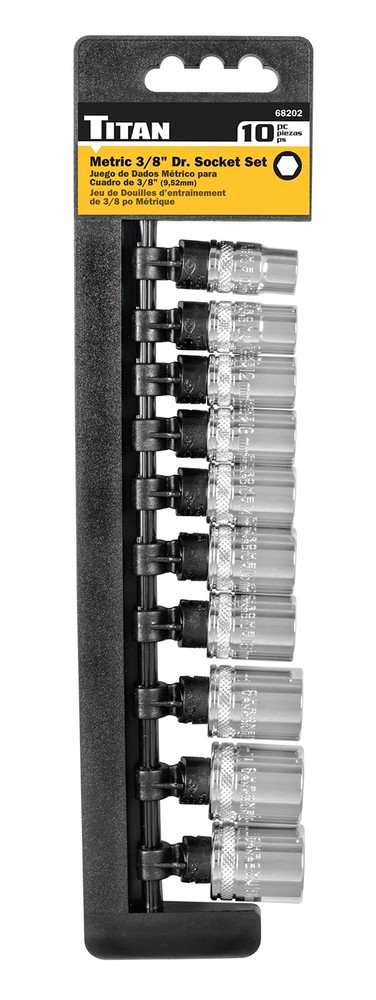 68202 10-Piece 3/8-Inch Drive 6-Point Metric Socket Set