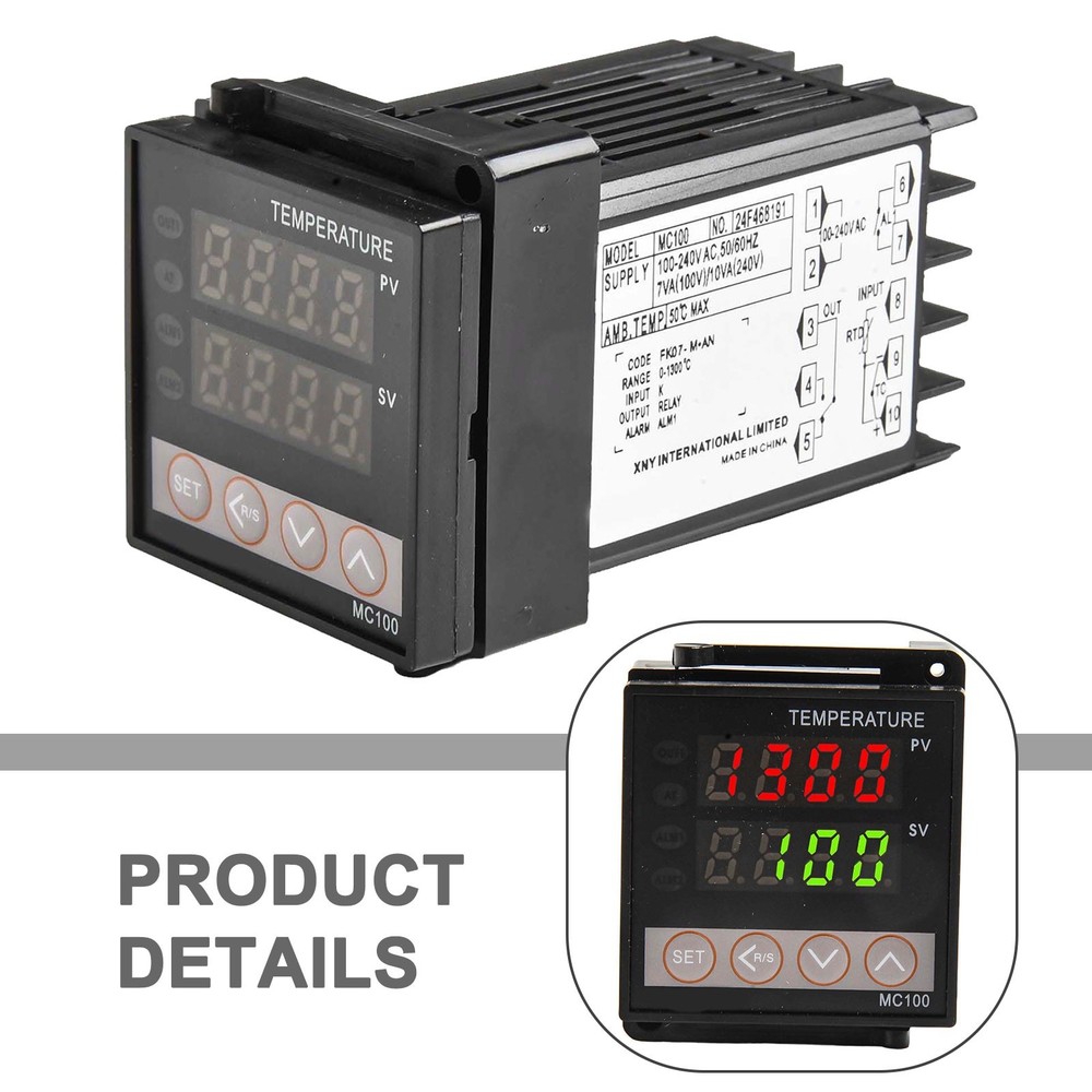 Precision Thermostat for Temperature Control PT100 K Thermocouple Input