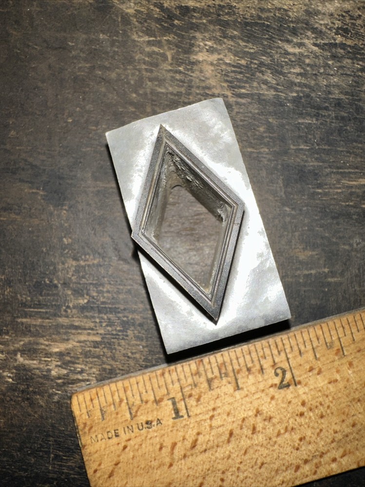 Print Block “ Diamond Frame “ Room For Type, Brass & Lead.
