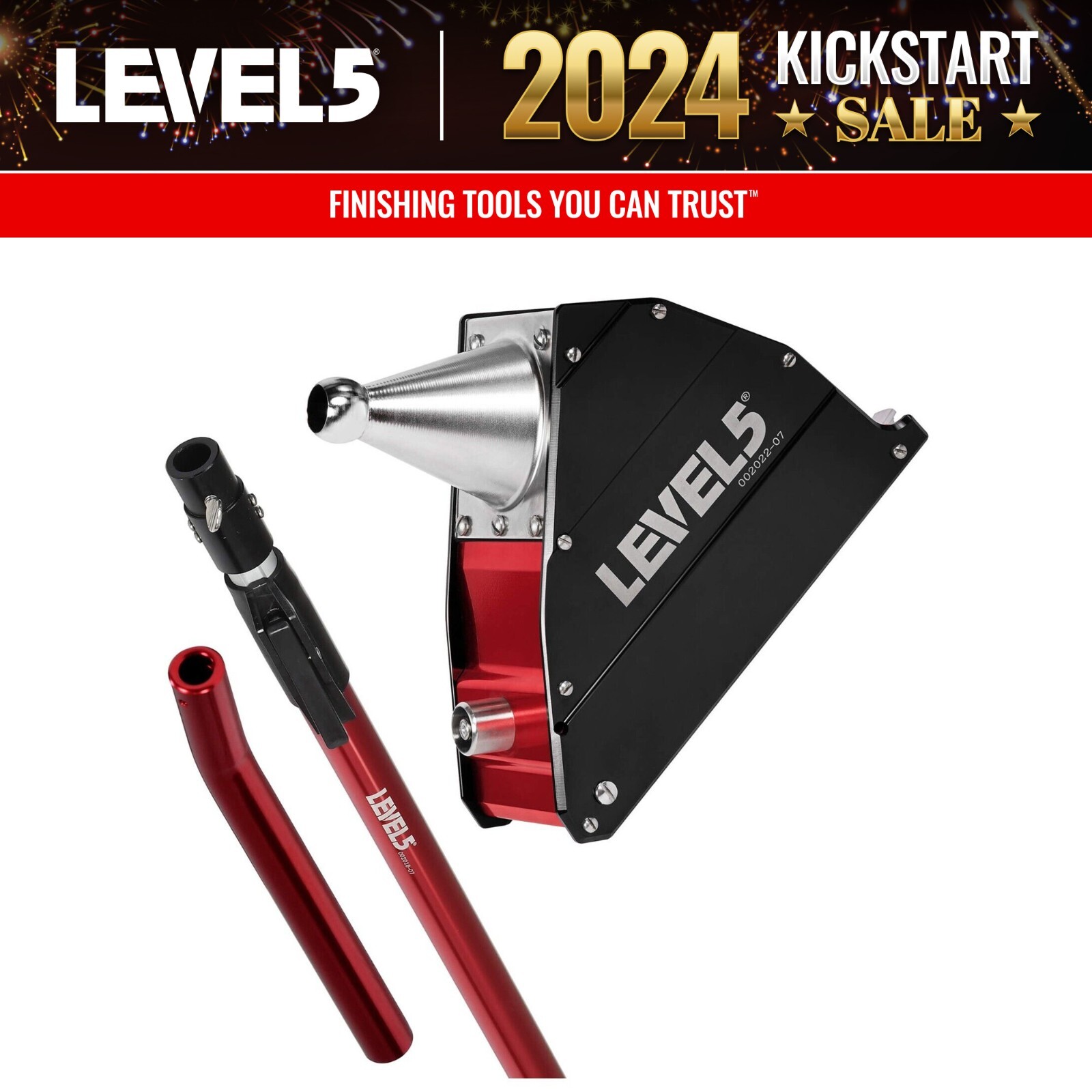 LEVEL5 Drywall Tools 7-Inch Corner Applicator Box + Extendable Handle | 4-508