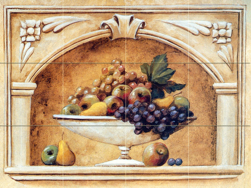 Art Fruit Mural Ceramic Grape Arch Backsplash Tile #111
