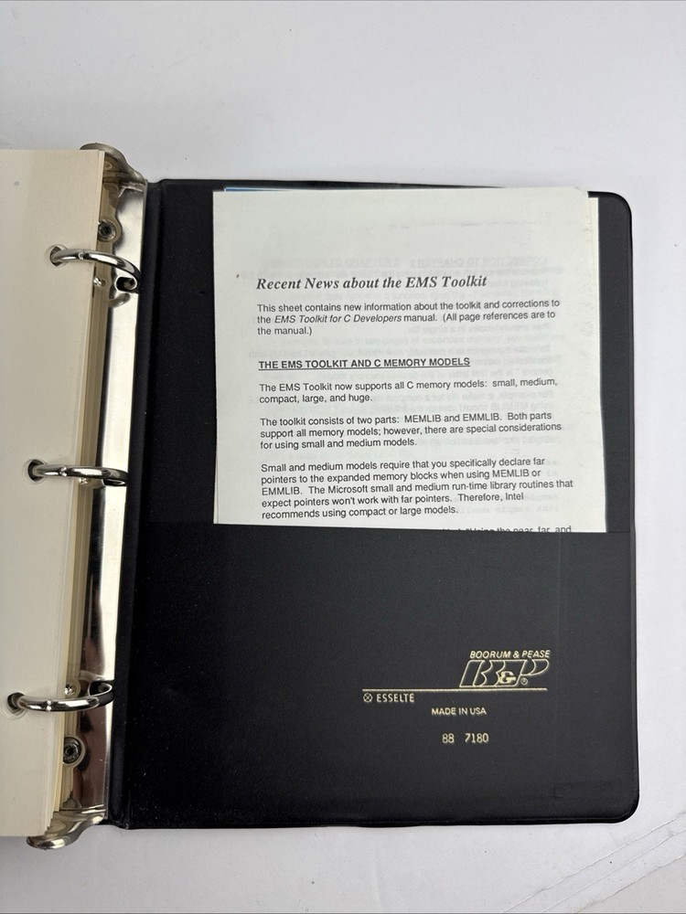 Lotus 1-2-3 Release 2.01 Master System Disk LIM EMS 4.0 Technical Manual Binder