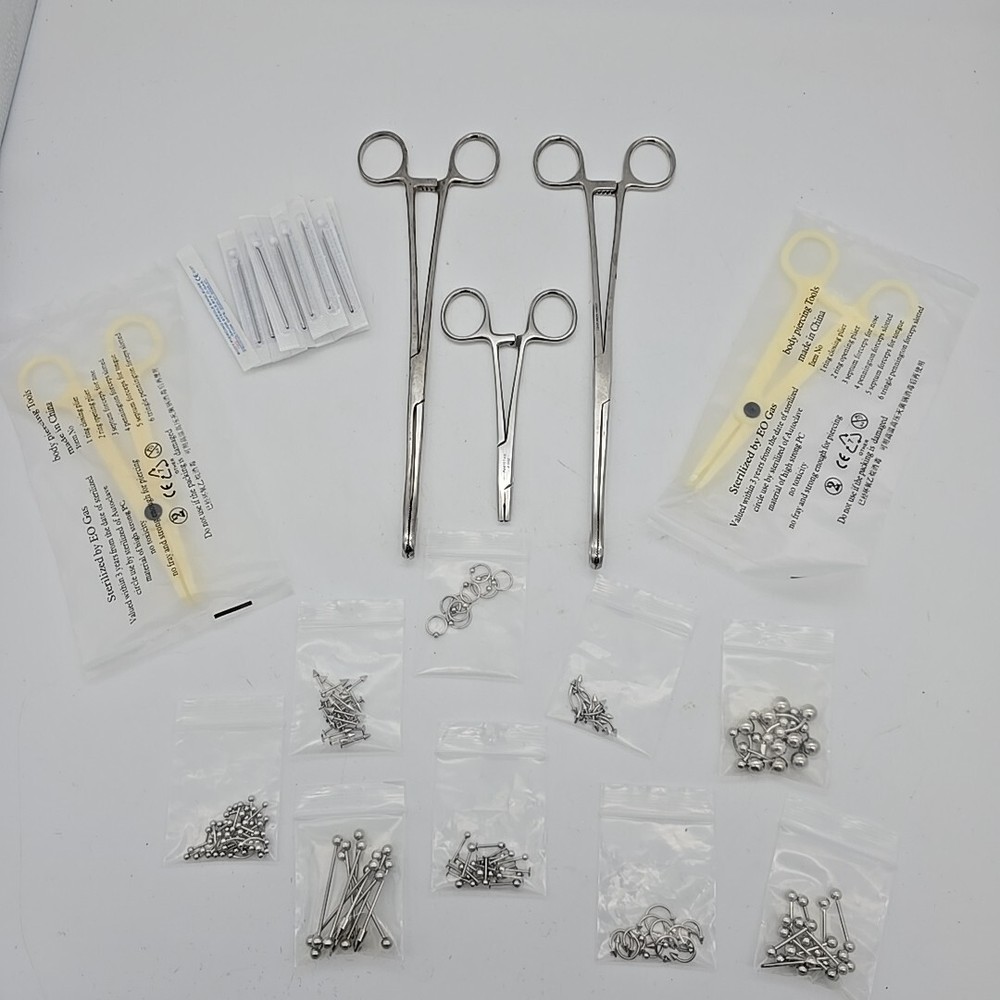 Lot for BODY PIERCING Forceps Kit Open box