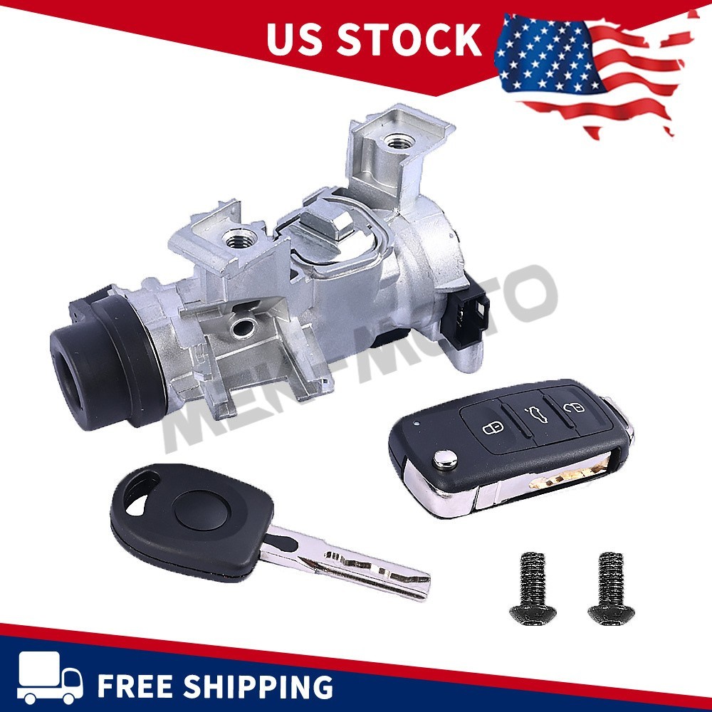 IGNITION SWITCH LOCK ASSEMBLY FOR VW JETTA 06-18 W/REMOTE Control KEY SHELL