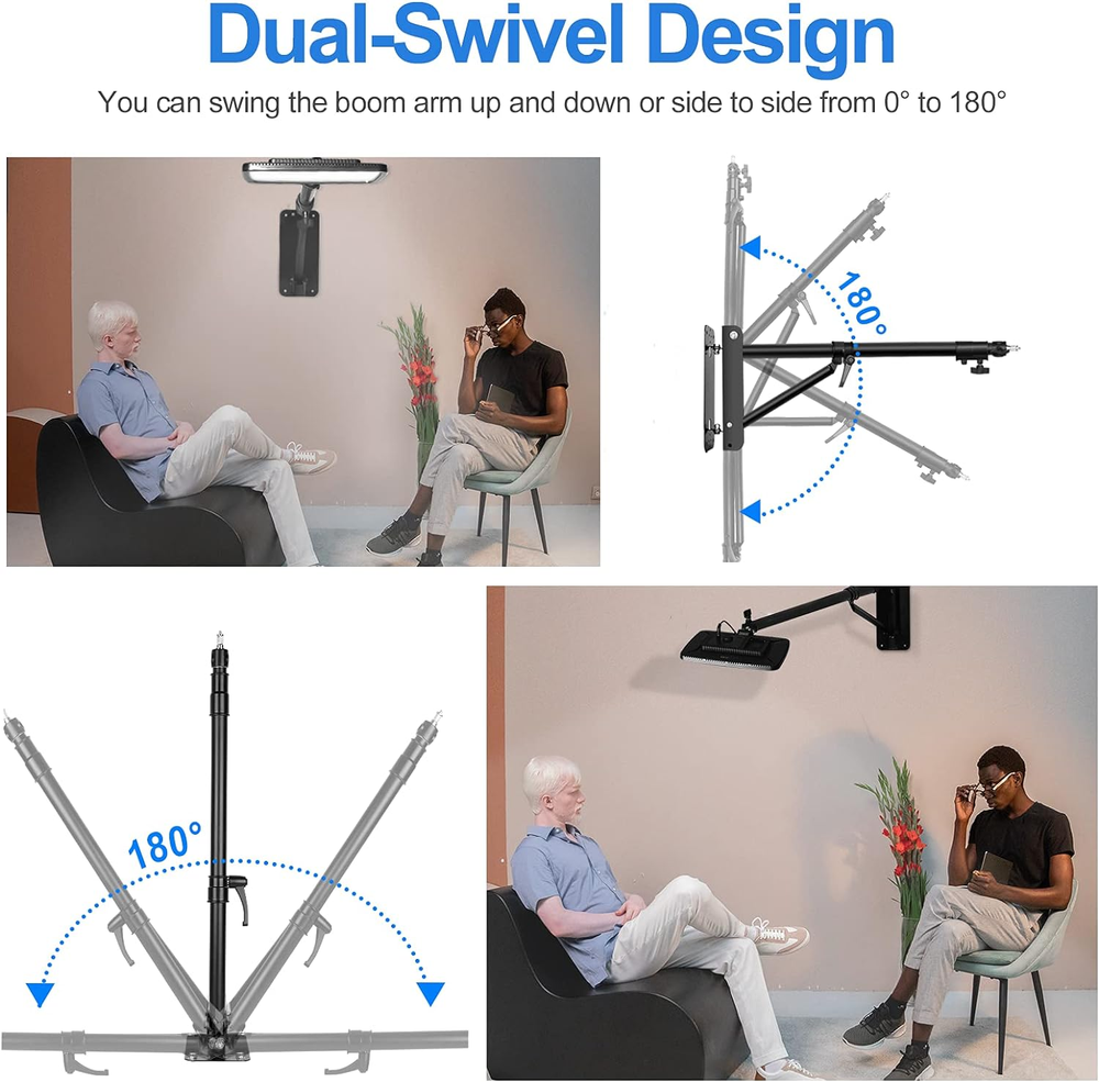 QUALITY Wall Mounting Triangle Boom Arm Support 180 Flexible Rotation Max Length
