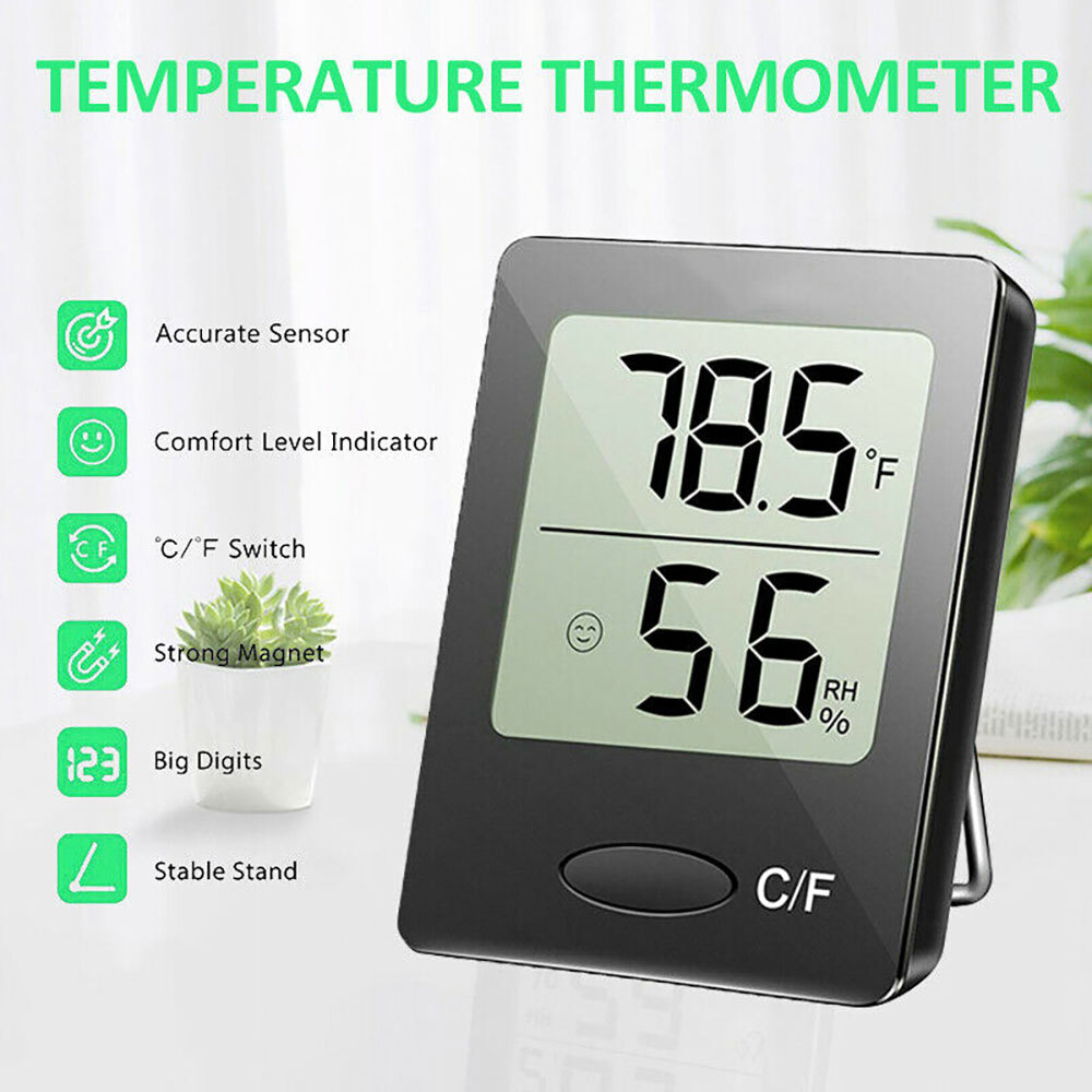 Mini Digital 1/10Pack Thermometer Hygrometer Temperature Humidity Meter Tester