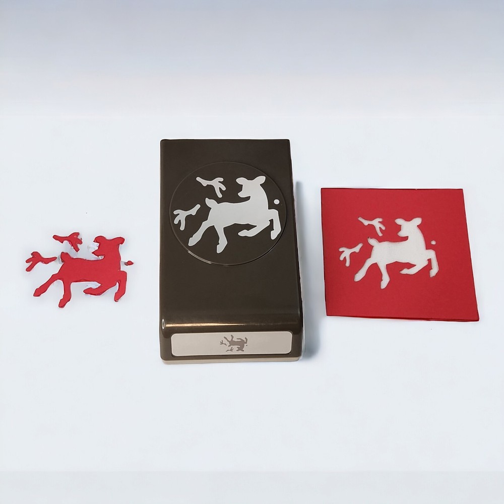 Stampin Up Flat Lock Down Punches DEER BUILDER punch Die Cut Spring Loaded Doe
