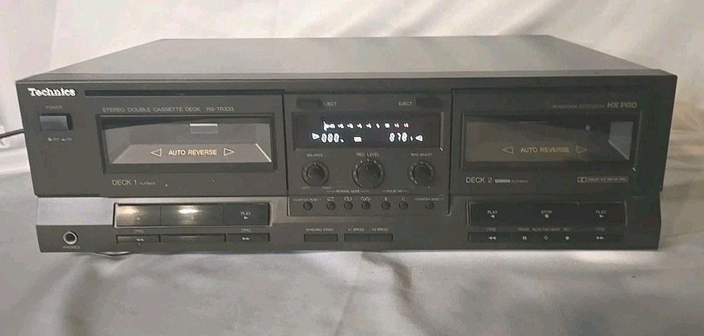 Technics/ Stereo Dual Cassette Deck  / RS-TR333 / TESTED Works Great