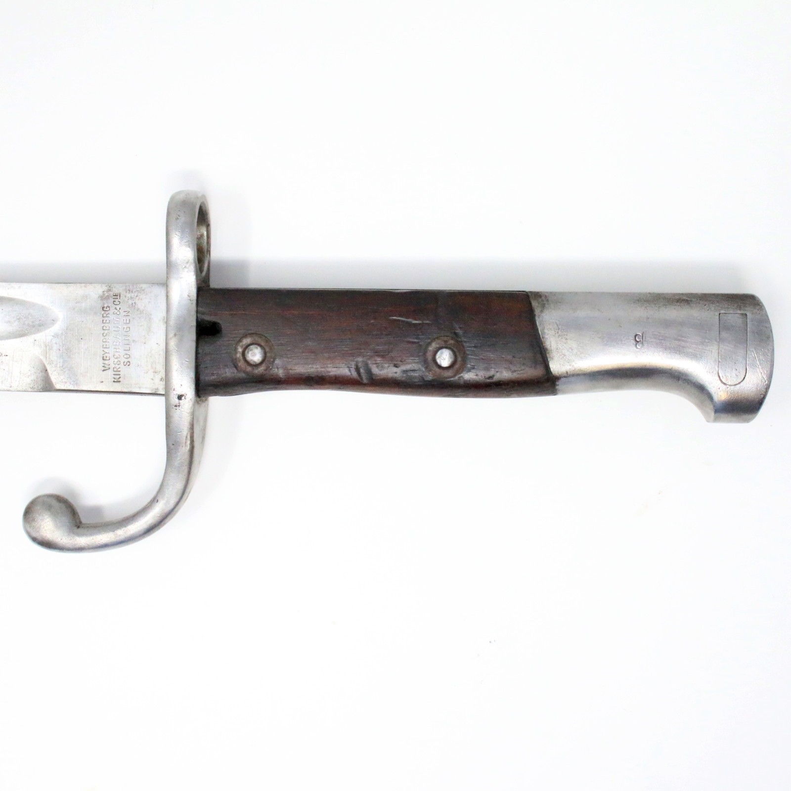 Argentine M1909 Mauser Bayonet Hooked WKC Solingen Leather Scabbard w/Fittings D