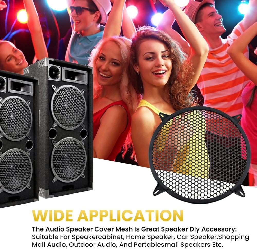 2-Pack 12-Inch Subwoofer Grill Covers - Easy Install & Protective Design