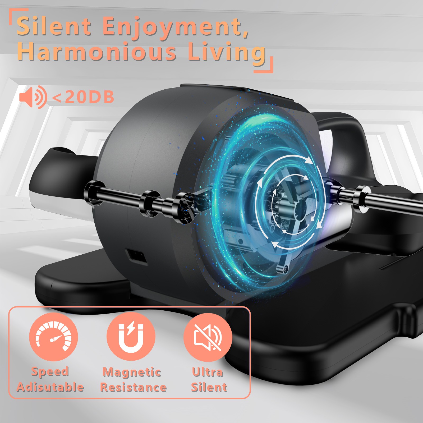 Ellipse Leg Exerciser Seated Eclipse Under Desk Elliptical Machine as Seen on TV