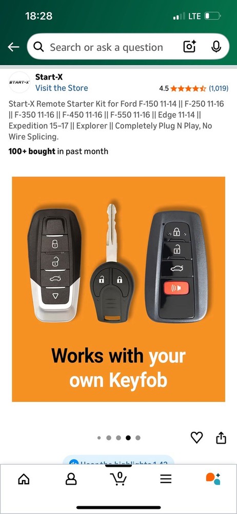 Start-X Remote Starter for Select Ford models