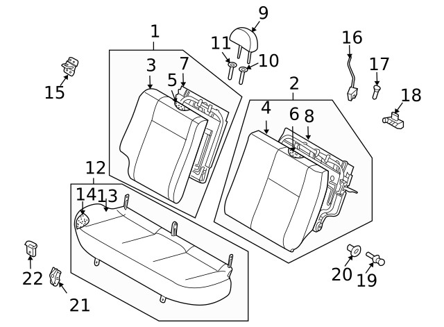 Genuine GM Seat Back Cover 96870058