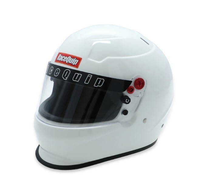 RaceQuip 277113 PRO25 SA2025 Large Gloss White Full Face Helmet IMCA USRA