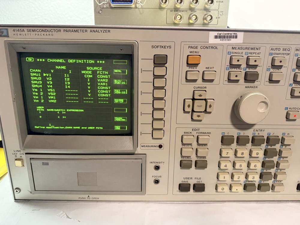 HP 4145A Semiconductor Parameter COME WITH HP 16058A TEST FIXTURE Whit Software
