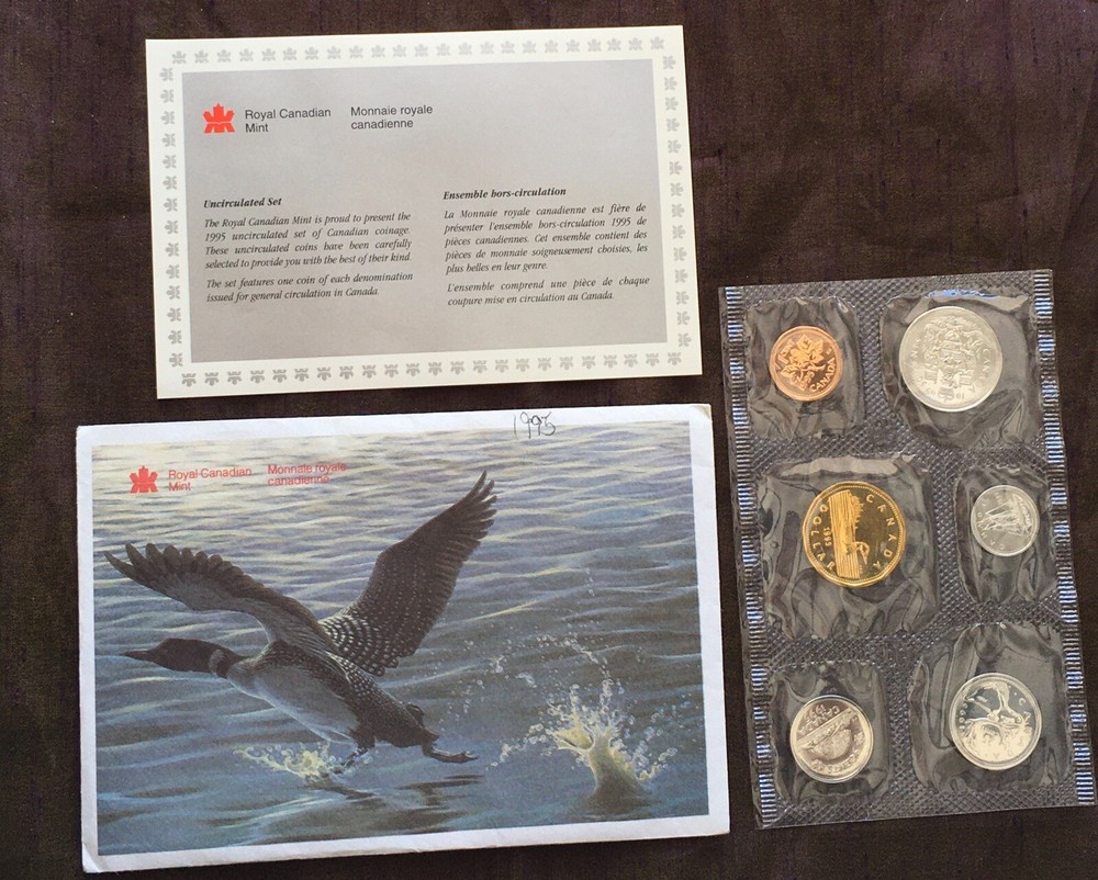 1995 Canada Goose PL/UNC Coin Set