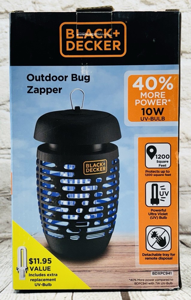 Black+Decker Outdoor Bug Zapper Model BDXPC941 Open Box