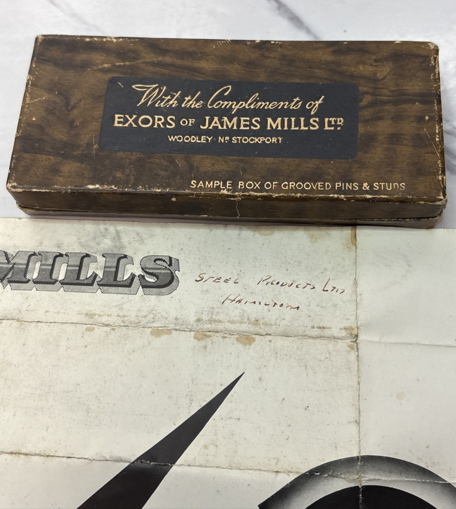 Grooved Studs Pins for Technical Engineers Design Projects SAMPLE BOX Vintage