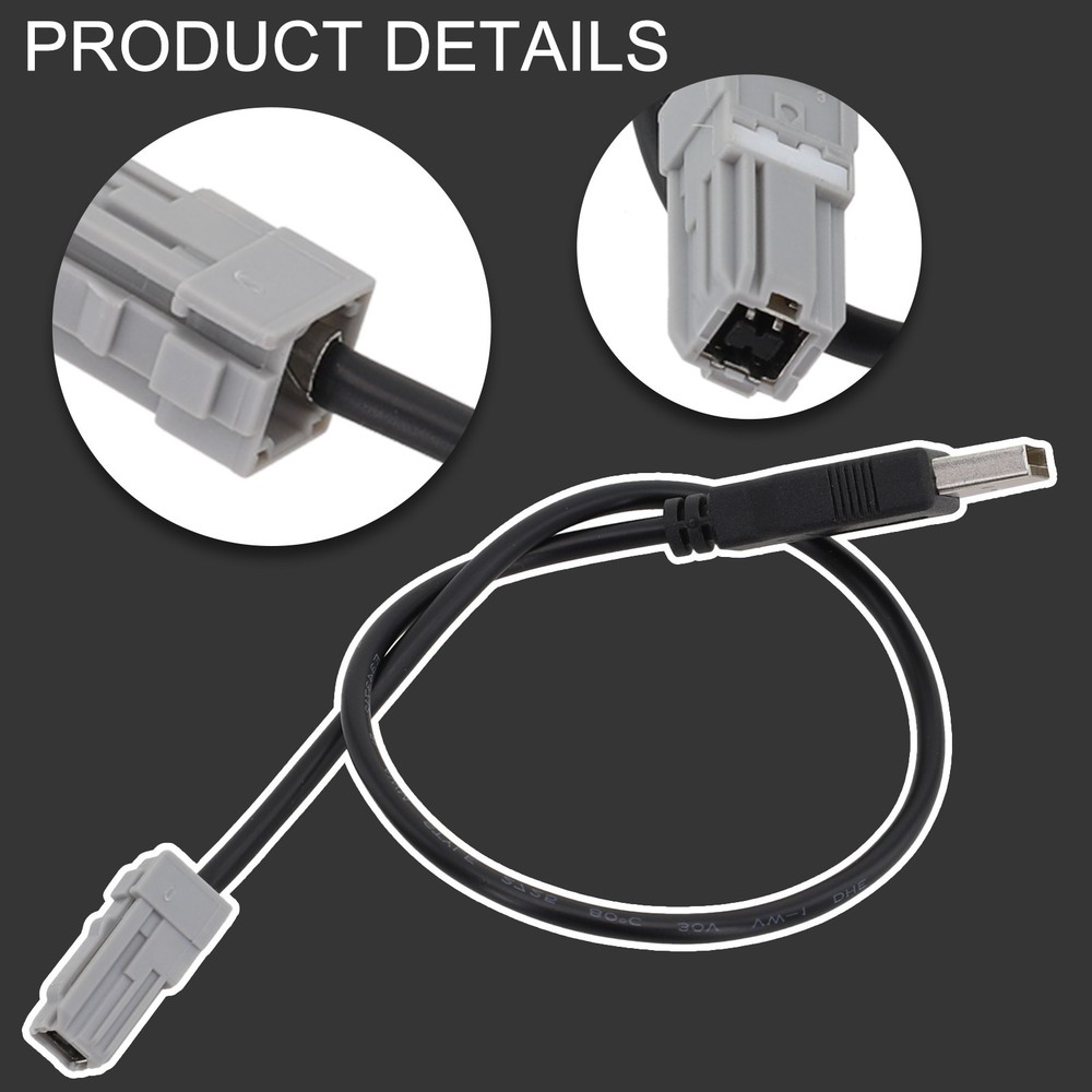 Black Car Cable USB to MP3 Data Line Adapter for Direct Installation
