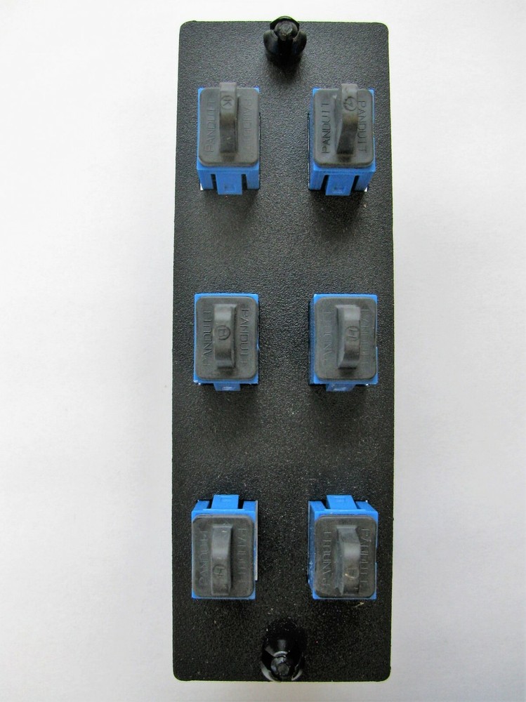 Panduit FAP6WBUSC Panel 6 SC Simplex Adapters Multimode/MM Blue