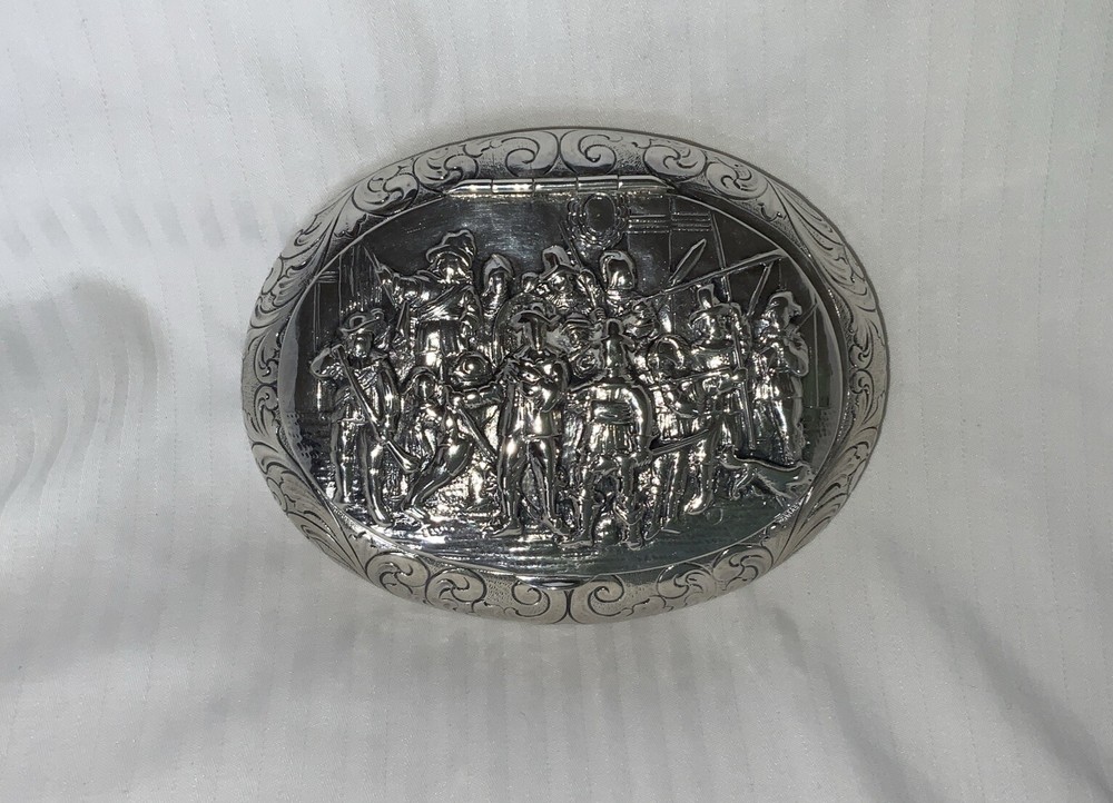 Antique Sterling Silver Repousse Box