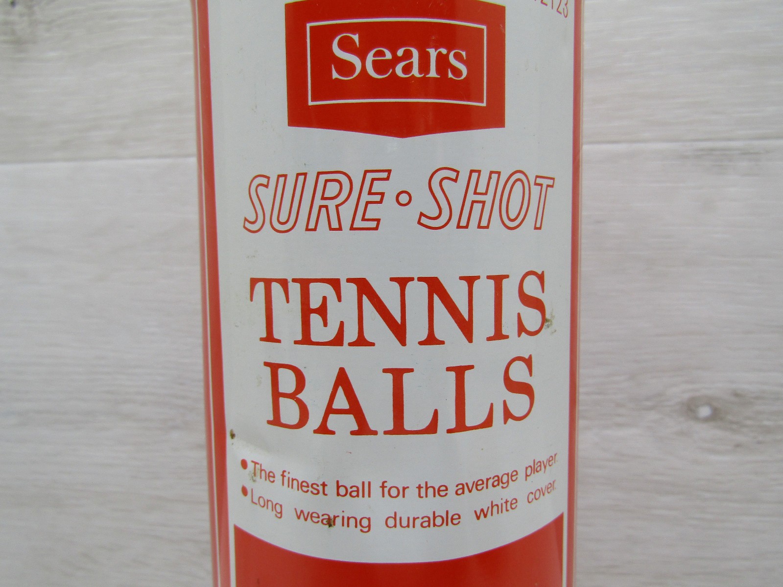 Vintage Sears Sure-Shot Tennis Ball Metal Can With 2 Balls VTG Decor England