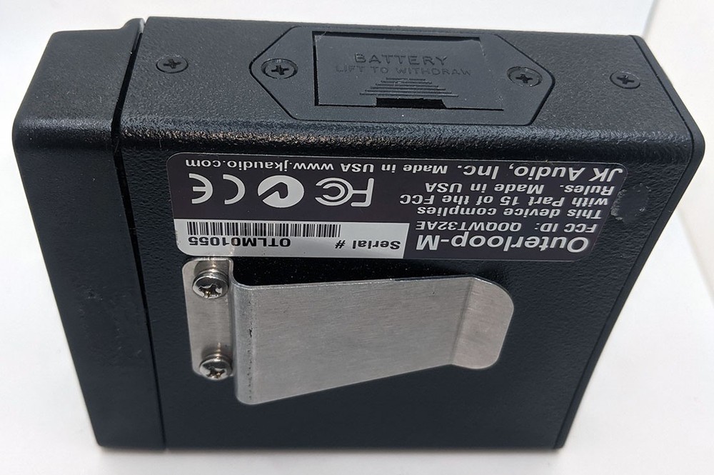 JK Audio Outerloop XLR M Intercom Belt Pack, READ!