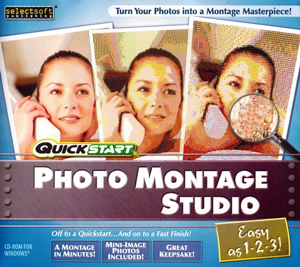 Quickstart Photo Montage Studio - Create Masterpieces PC Software Sealed New