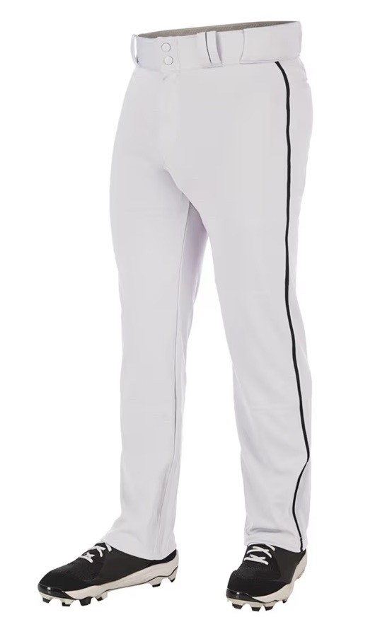 Champro Men’s Adult White With Black Piping Full Length Baseball Pant NWT