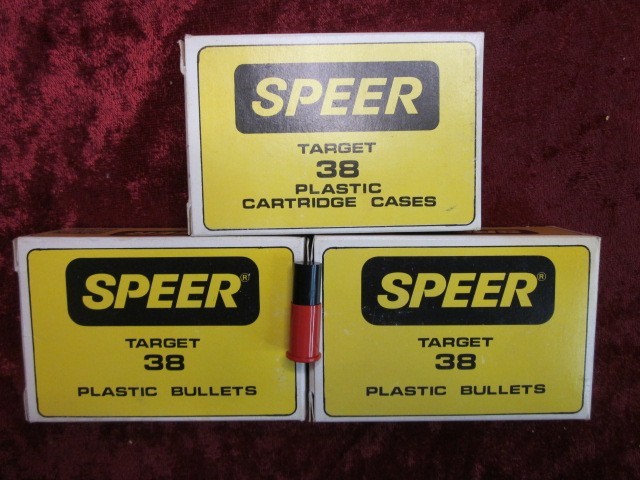 Vintage Speer Target 38 Cartridge Cases & Bullets (50 Cases & 100 Bullets)