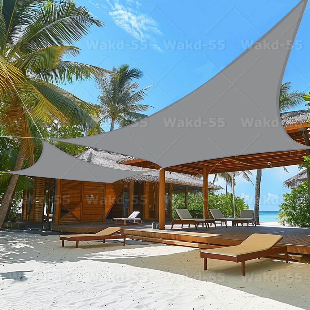 Sun Shade Sail Outdoor Shade Cover with Hardware Kit for Patio Garden Backyard