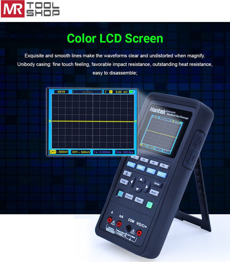 Hantek Handheld Oscilloscope Multimeter Waveform Generator 2D42 2D72 2C72 2C42
