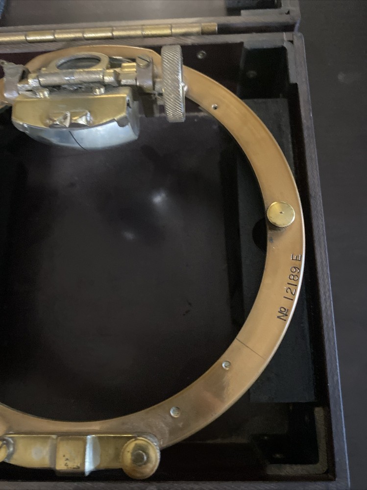Royal Navy Azimuth Circle Pattern 1152 With Wooden Case Instructions