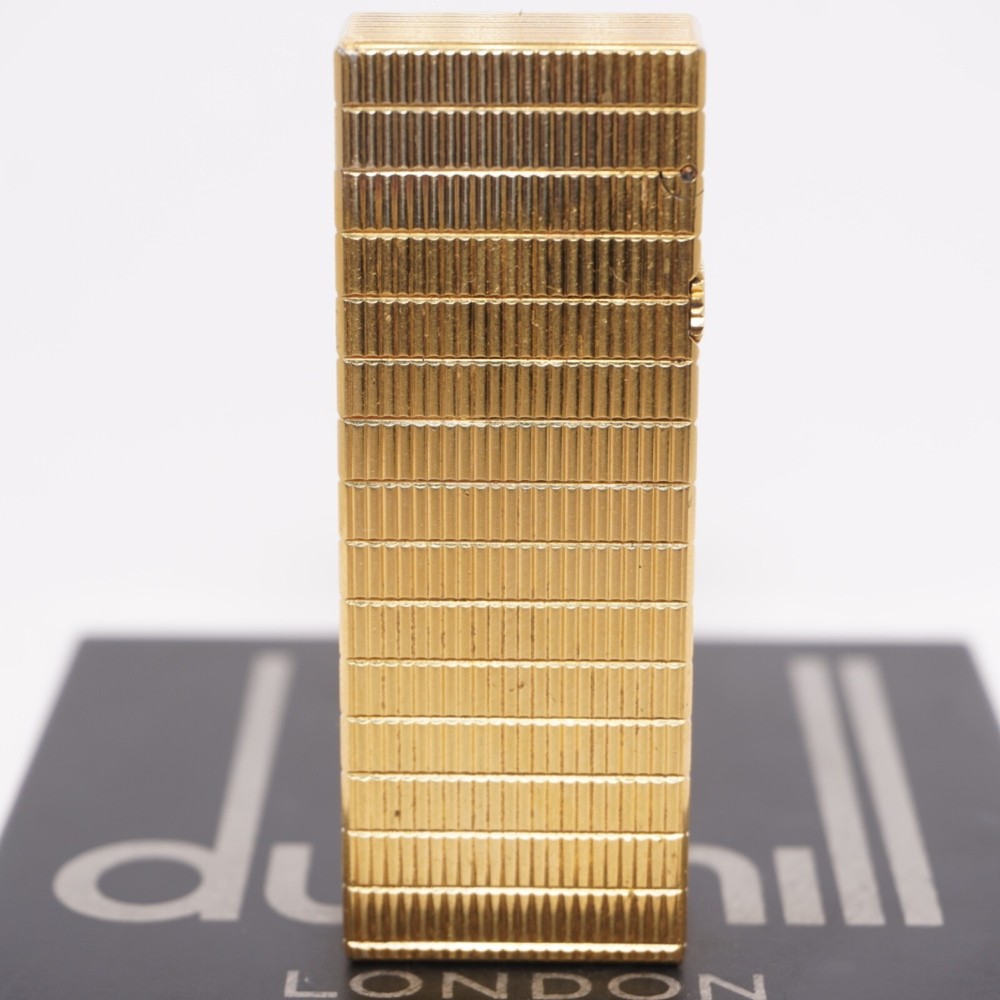 Rare Dunhill Lighter Gold Windowpane Pattern-Ultrasonically cleaned