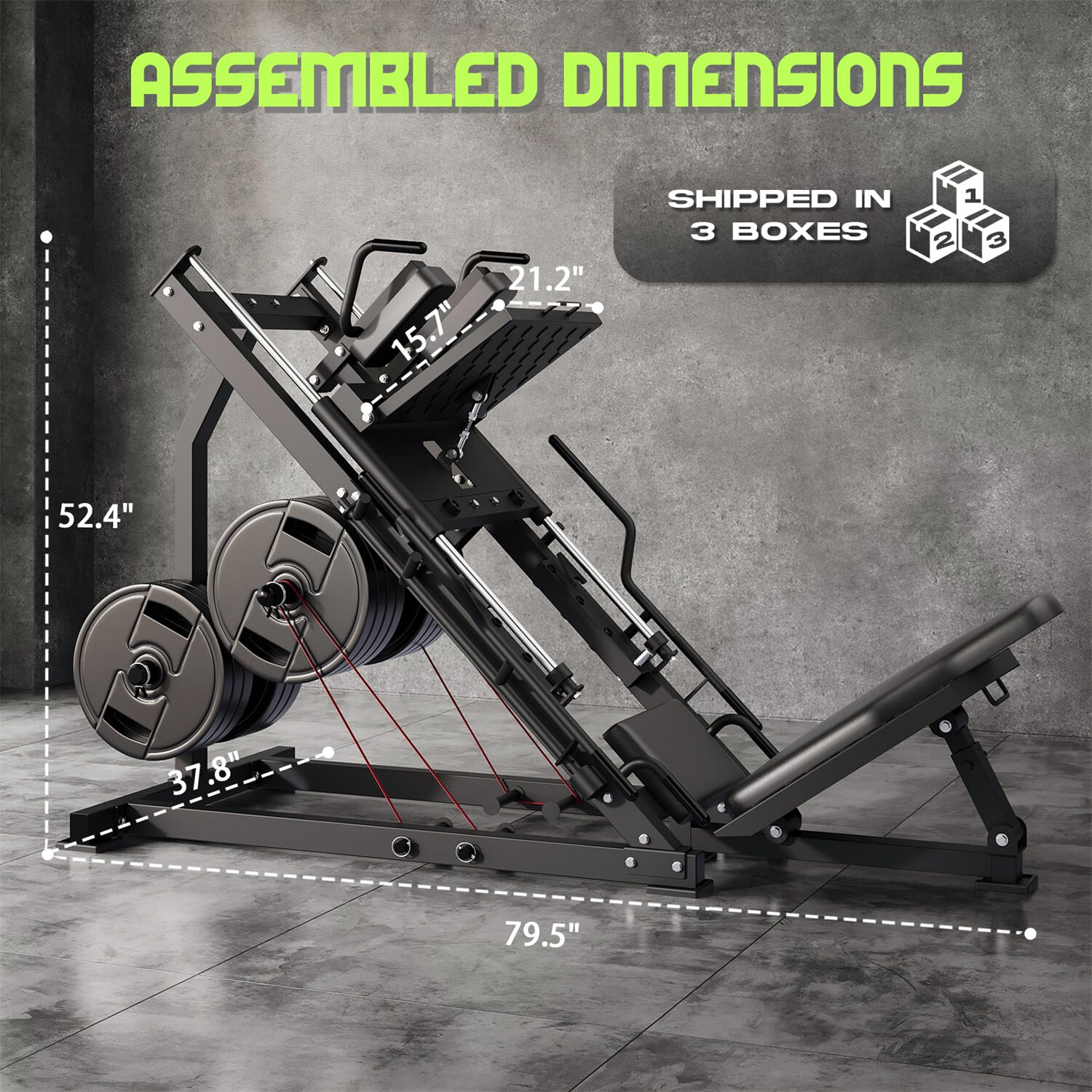 1400 Pounds For Home GyM Leg Press Hack Squat Machine 2 in 1 Leg Press Machine