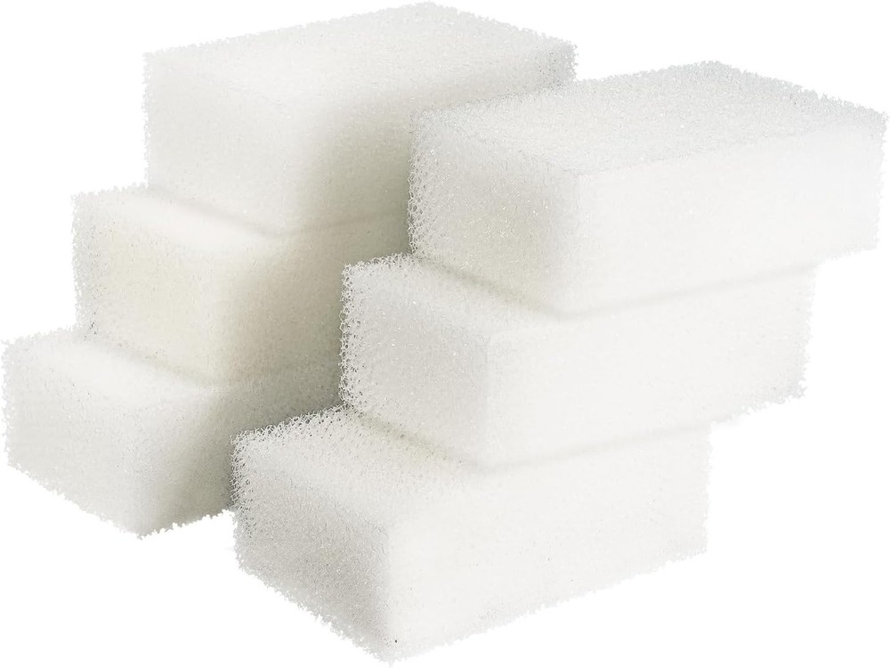 6-Pack Replacement Filter Sponge Pads, Aquarium Foam Insert Compatible with Aqua
