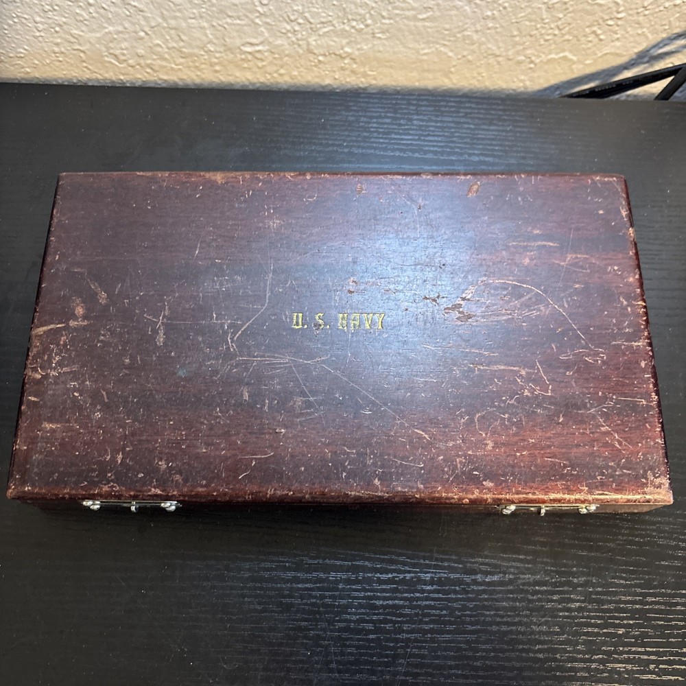 U.S. Navy vintage Charvoz drafting map tools set